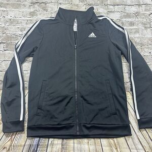 Adidas Jacket Boys XL 18-20 Black/White Zip Up Track‎ Sweater